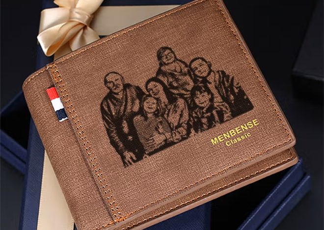 Estilo, funcionalidad y valor sentimental: Cartera plegable personalizada de cuero PU con foto y texto grabado