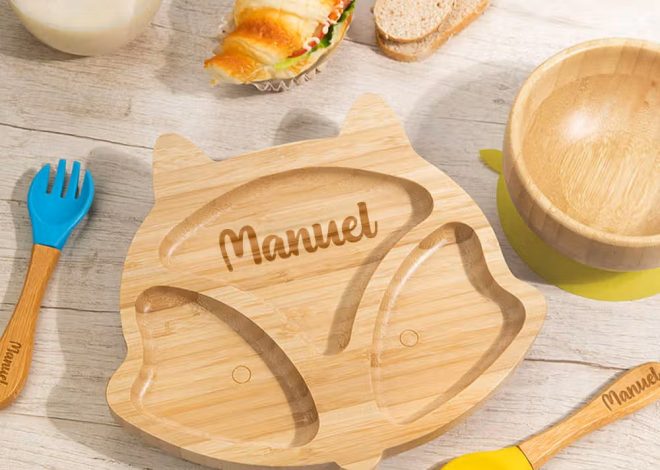 Nutrición, autonomía y ternura: Juego de cubiertos infantiles personalizados con animales de bambú y ventosa