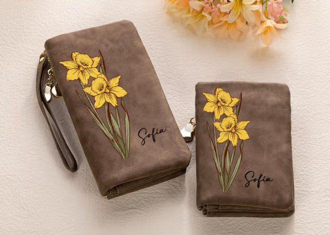 Elegancia y naturaleza: La cartera personalizada que florece contigo