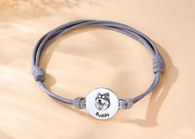 Recuerdos imborrables y afecto diario: Pulsera ajustable personalizada con retrato de mascota