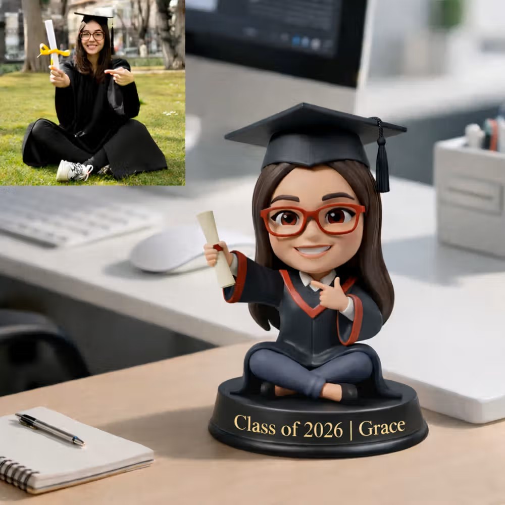 Figura 3D personalizada de graduación desde foto: Un recuerdo único y eterno para celebrar tu logro