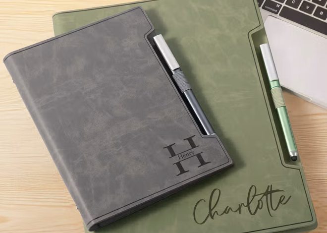 Set de cuaderno de piel recargable y bolígrafo personalizado: El regalo de oficina y ejecutivo perfecto