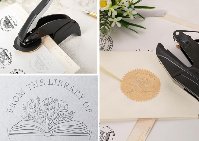 El toque de distinción para tu biblioteca: Sello personalizado Ex Libris en relieve