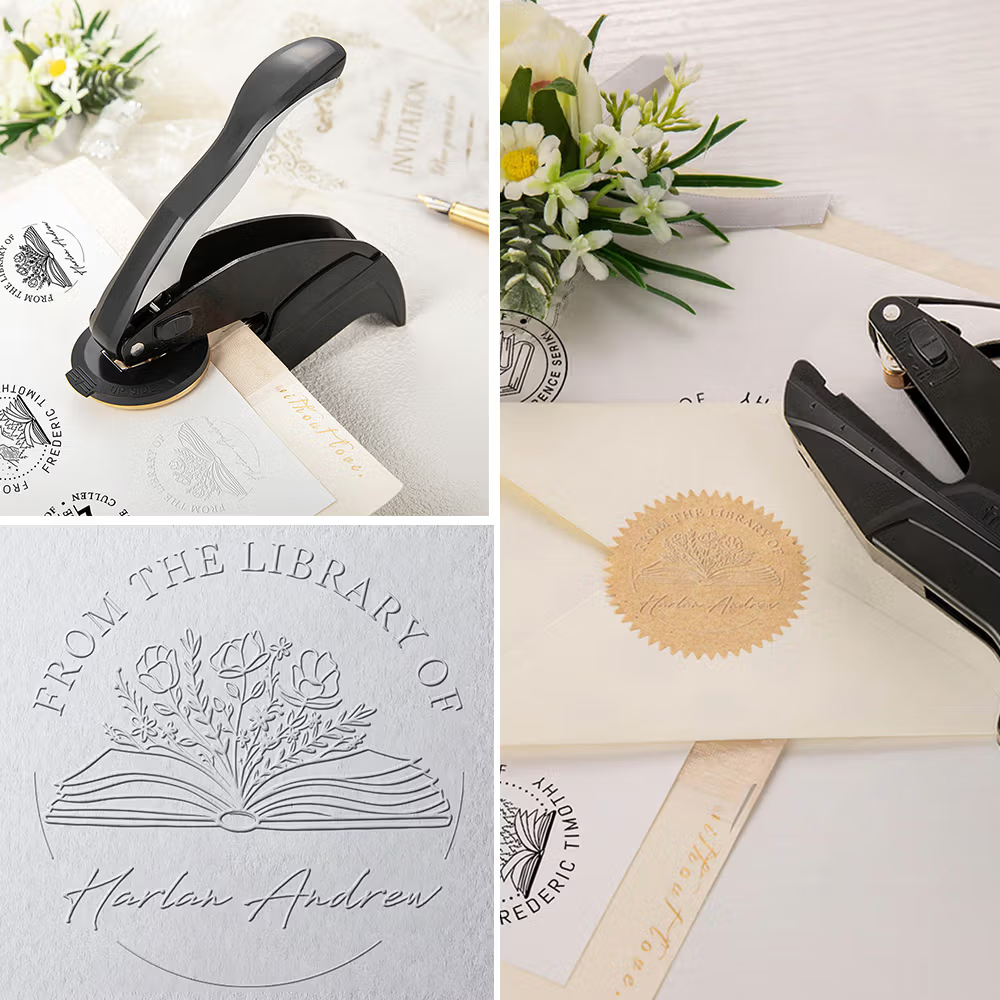 El toque de distinción para tu biblioteca: Sello personalizado Ex Libris en relieve