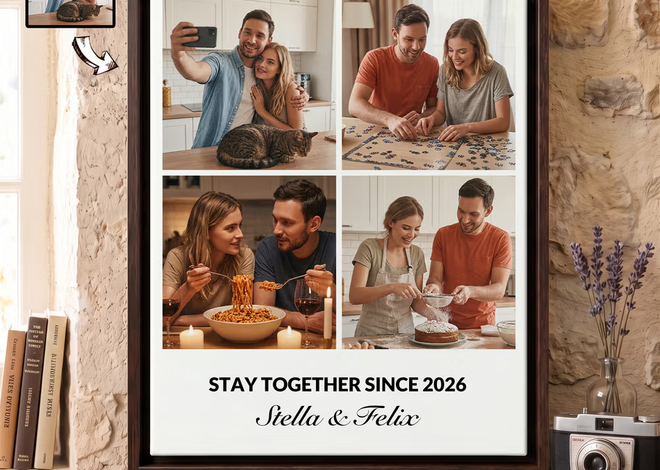 El colaje de vuestros mejores momentos: El lienzo personalizado para parejas que llena de vida cualquier hogar