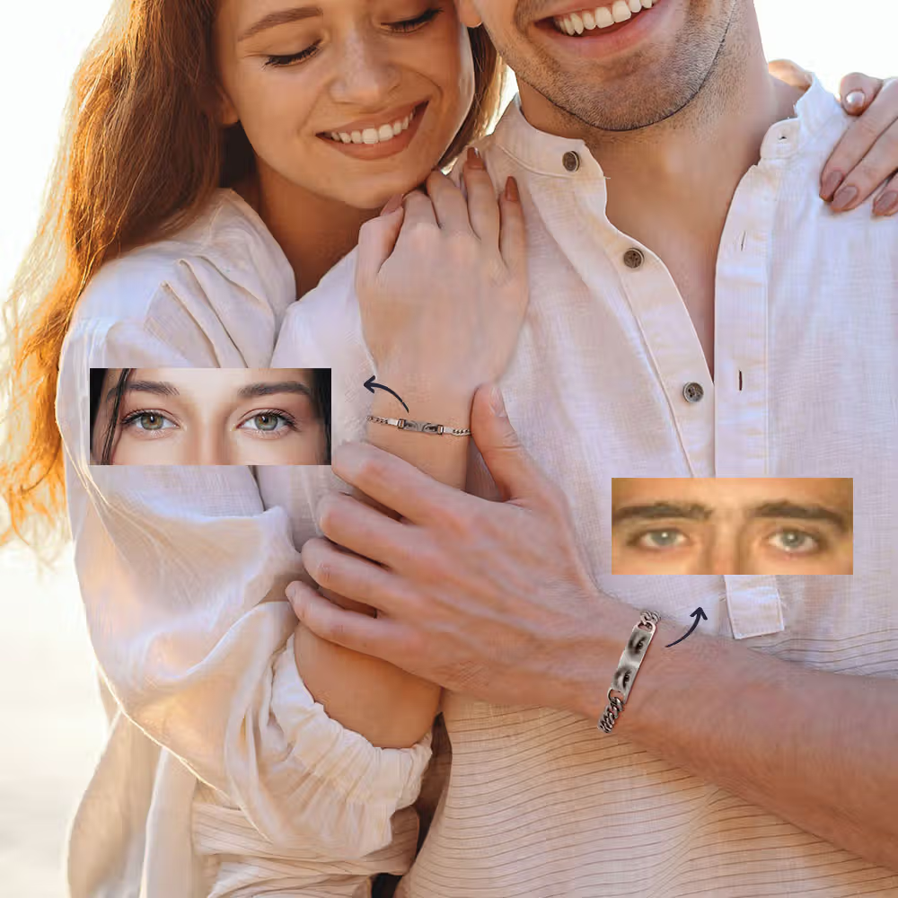 Miradas que conectan: La pulsera personalizada con foto de ojos para un recuerdo inolvidable