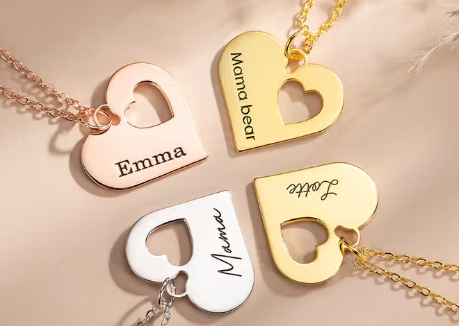 Un lazo indestructible que une dos corazones: Juego de 2 collares personalizados para madre e hija