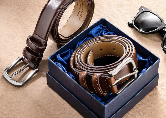 Un clásico de elegancia masculina: Cinturón de cuero genuino personalizado con grabado secreto