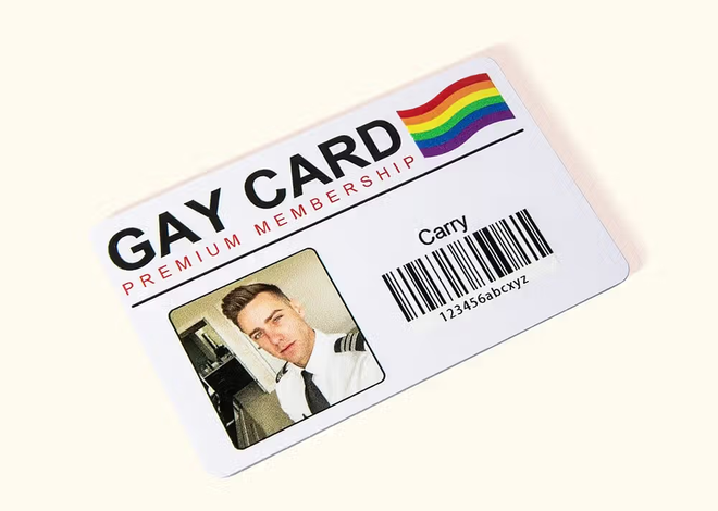 El carné definitivo para celebrar el orgullo: Licencia humorística de identidad gay personalizada con foto y nombre